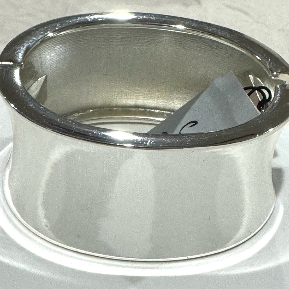 Sequin Silver Tone Oval Bangle NWT